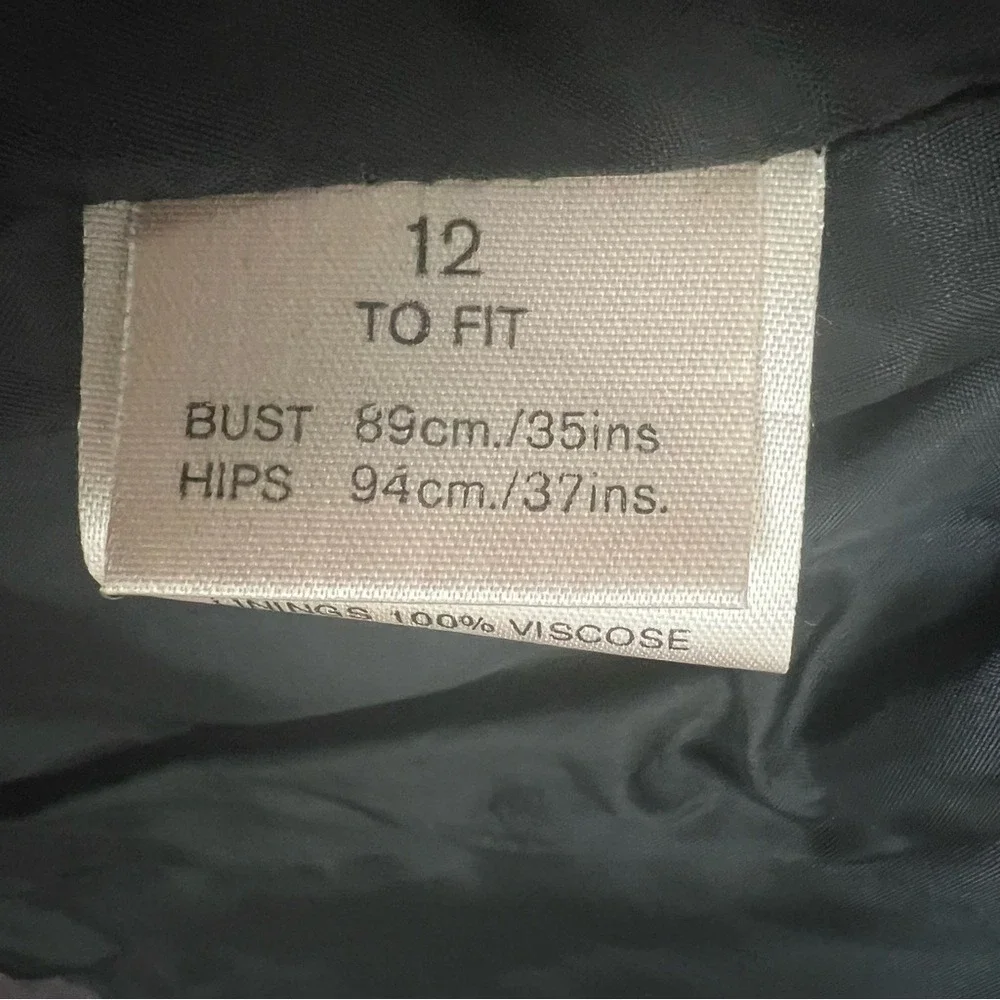 VTG Jaeger Jacket/Blazer SZ 12 BLK Quilted Retro Classic Cropped Button Up - Picture 11 of 13